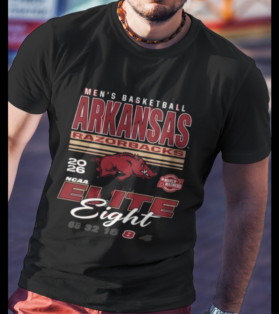 Arkansas Razorbacks Men's Basketball 2026 NCAA March Madness Elite Eight Bound T-Shirt