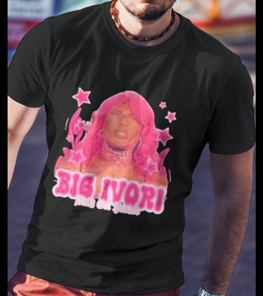 Big Ivori Bitch Got Parked Ivori Minor Stars Retro Pink Aesthetic T-Shirt