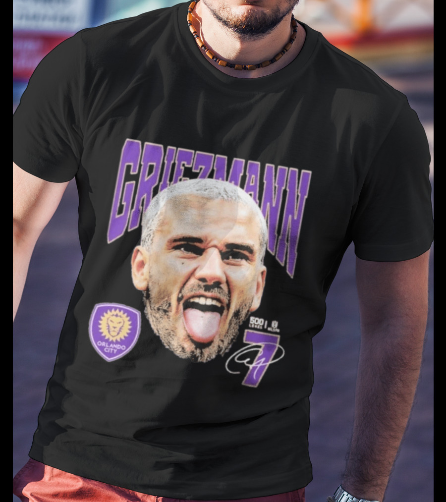 Griezmann Orlando City 7 Soccer Legend Celebration 500 T-Shirt