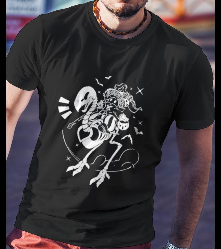 Bird Bones Pop Culture Wizardry With Magic Wand And Hat T-Shirt