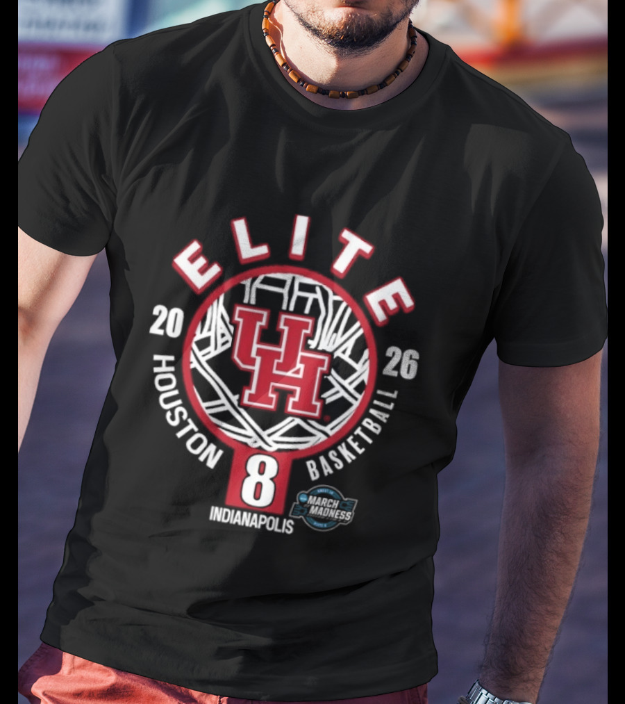 Houston Cougars Elite Eight March Madness 2026 NCAA Basketball Indianapolis T-Shirt