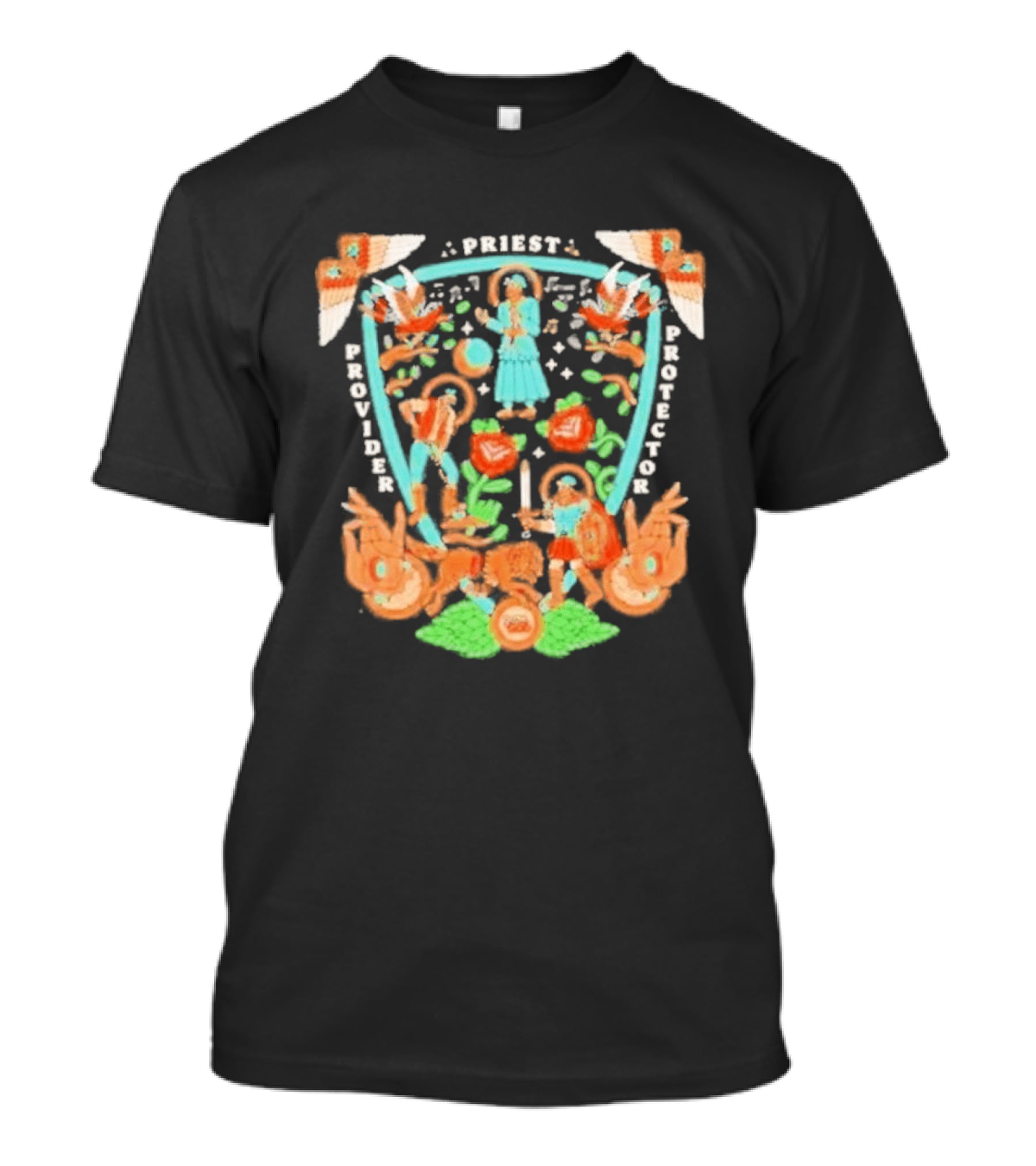 Priest Provider Protector Angelic Shield T-Shirt