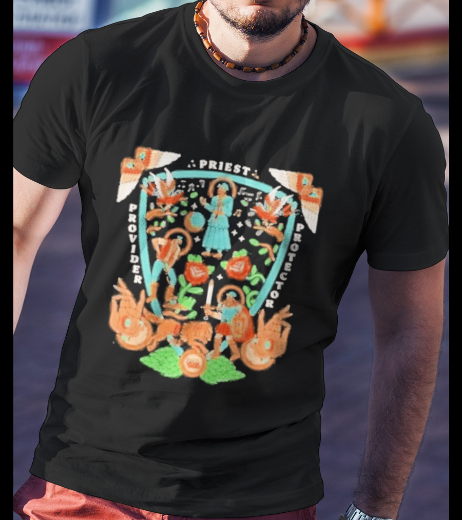 Priest Provider Protector Angelic Shield T-Shirt