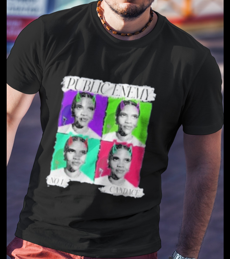 Candace Owens Public Enemy No 1 Pop Art Style Quad T-Shirt