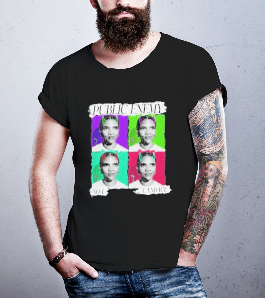 Candace Owens Public Enemy No 1 Pop Art Style Quad T-Shirt