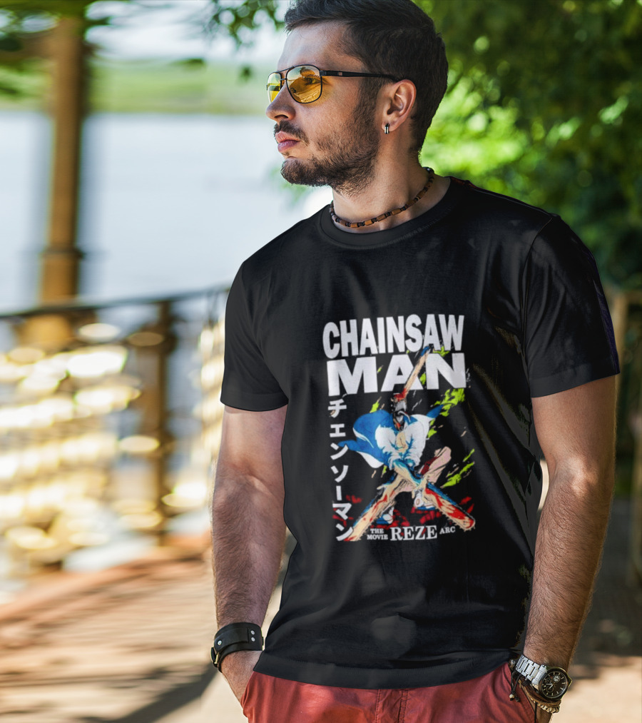 Chainsaw Man Movie Reze Arc Splatter Bold Japanese T-Shirt