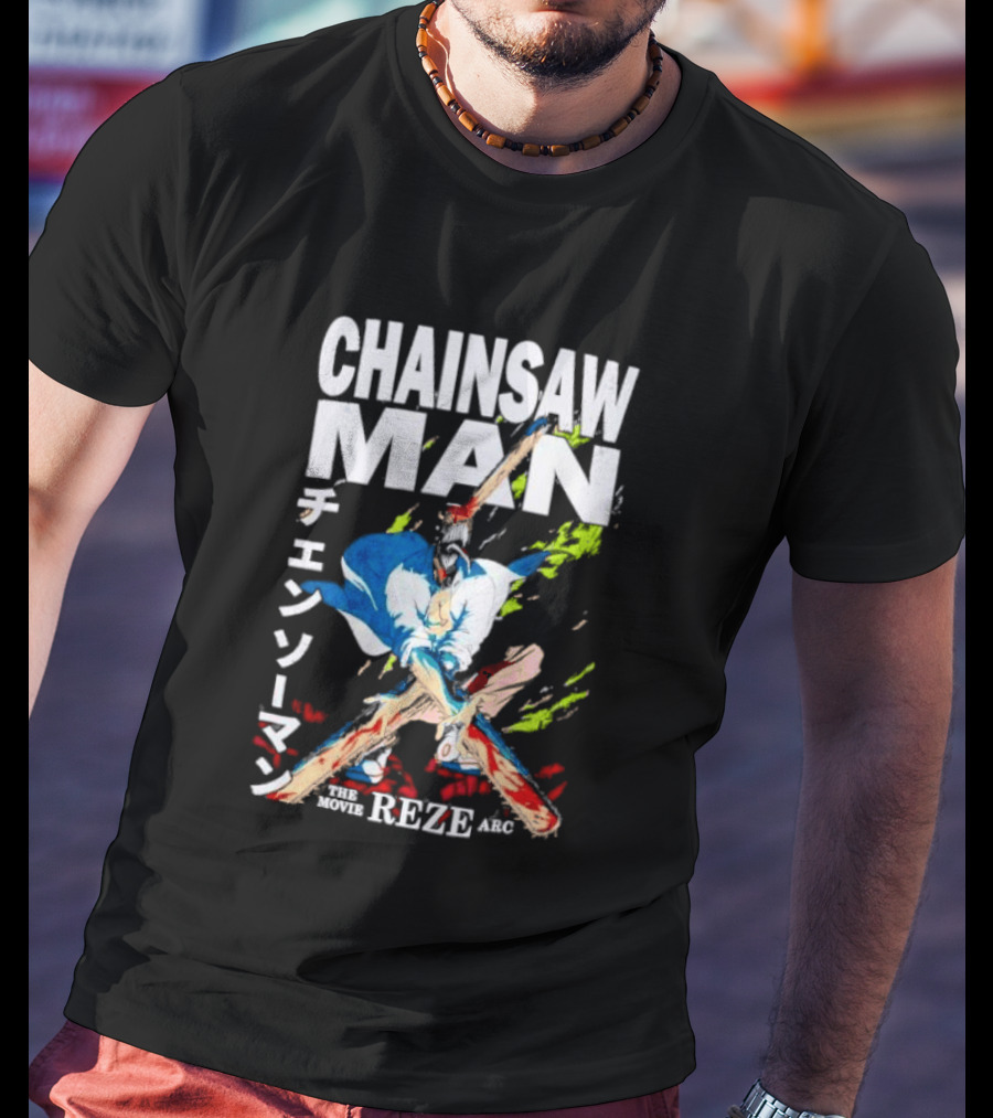 Chainsaw Man Movie Reze Arc Splatter Bold Japanese T-Shirt