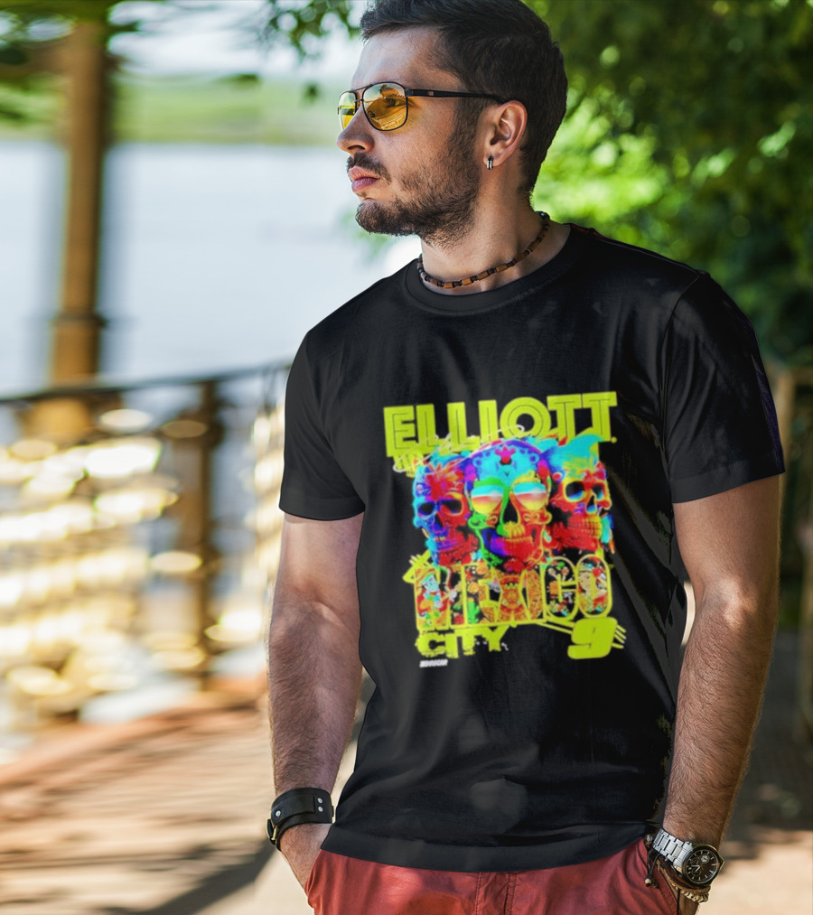 Elliott Mexico City Multicolor Skull T-Shirt
