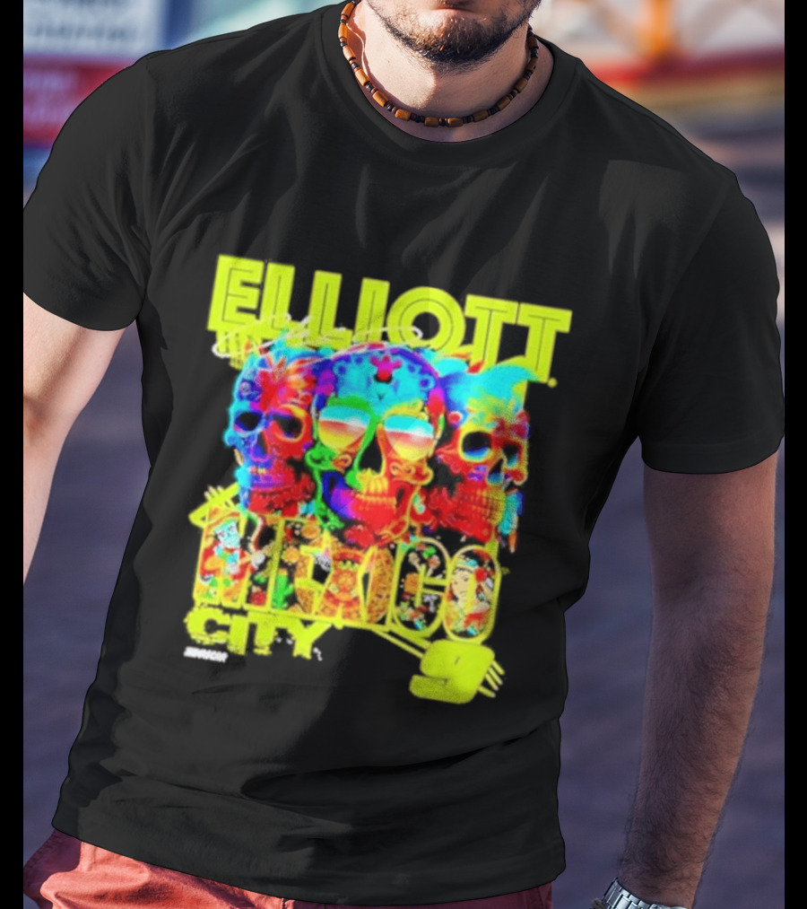 Elliott Mexico City Multicolor Skull T-Shirt