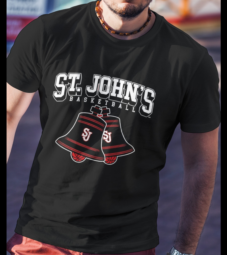 St John's Basketball Church Bells Red Storm Mens Basketball T-Shirt