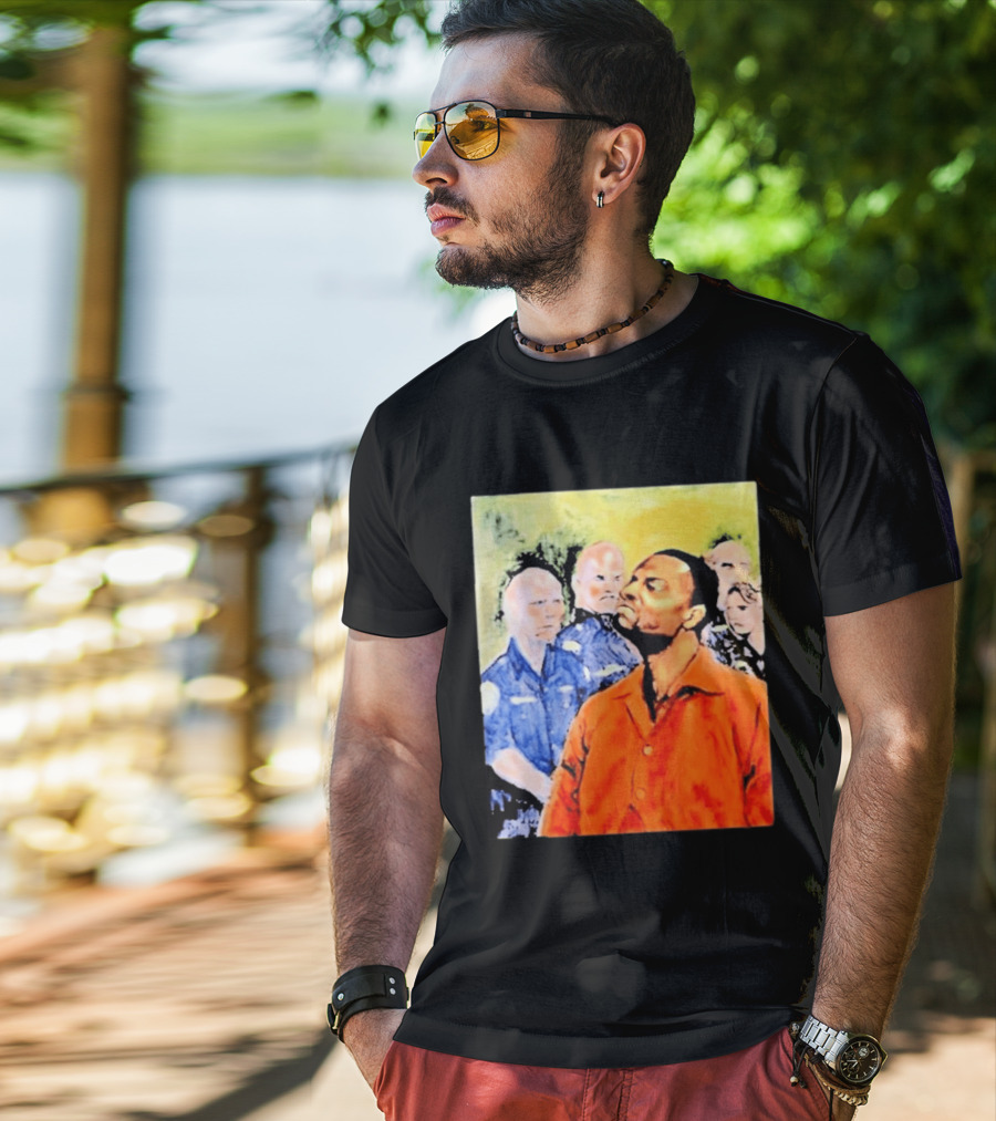 Rodney Hilton Jr Cloutfishing Artwork With Police Officers T-Shirt