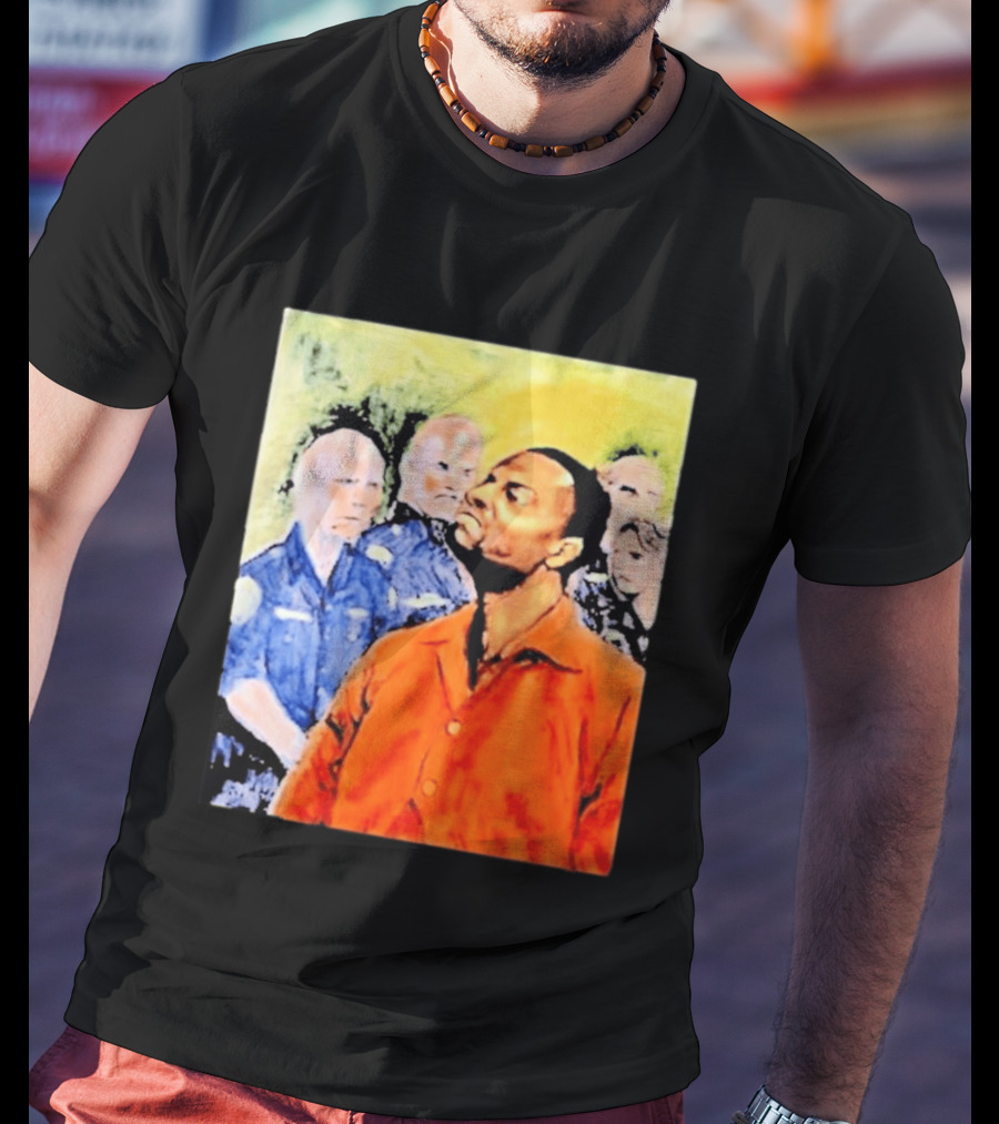Rodney Hilton Jr Cloutfishing Artwork With Police Officers T-Shirt