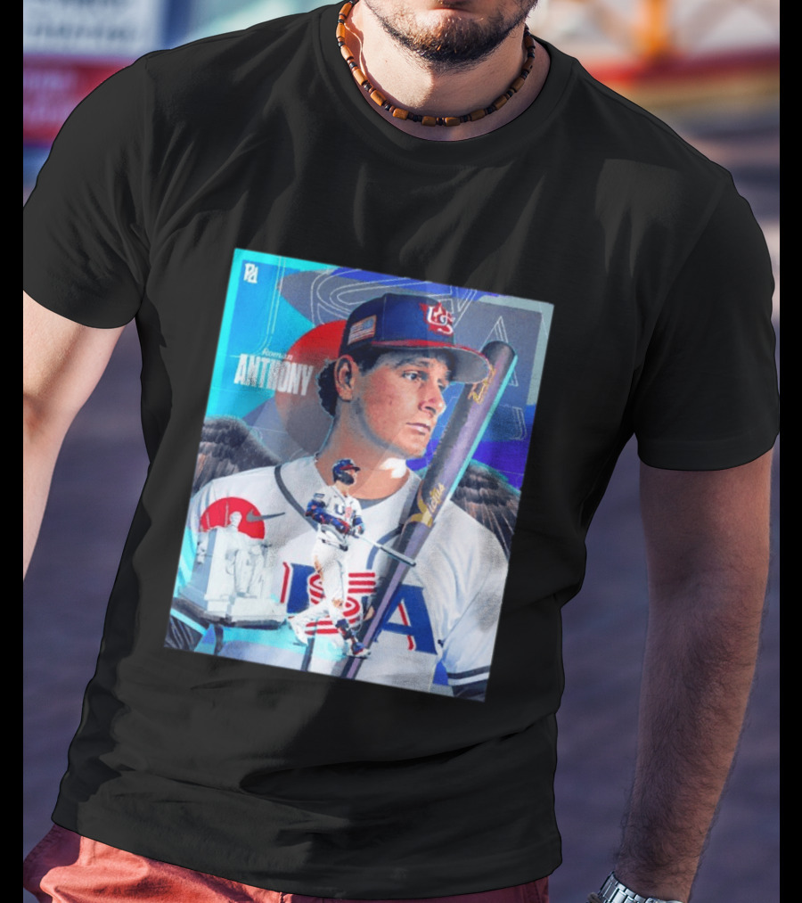 Roman Anthony USA Baseball 2026 World Baseball Classic Team Player T-Shirt