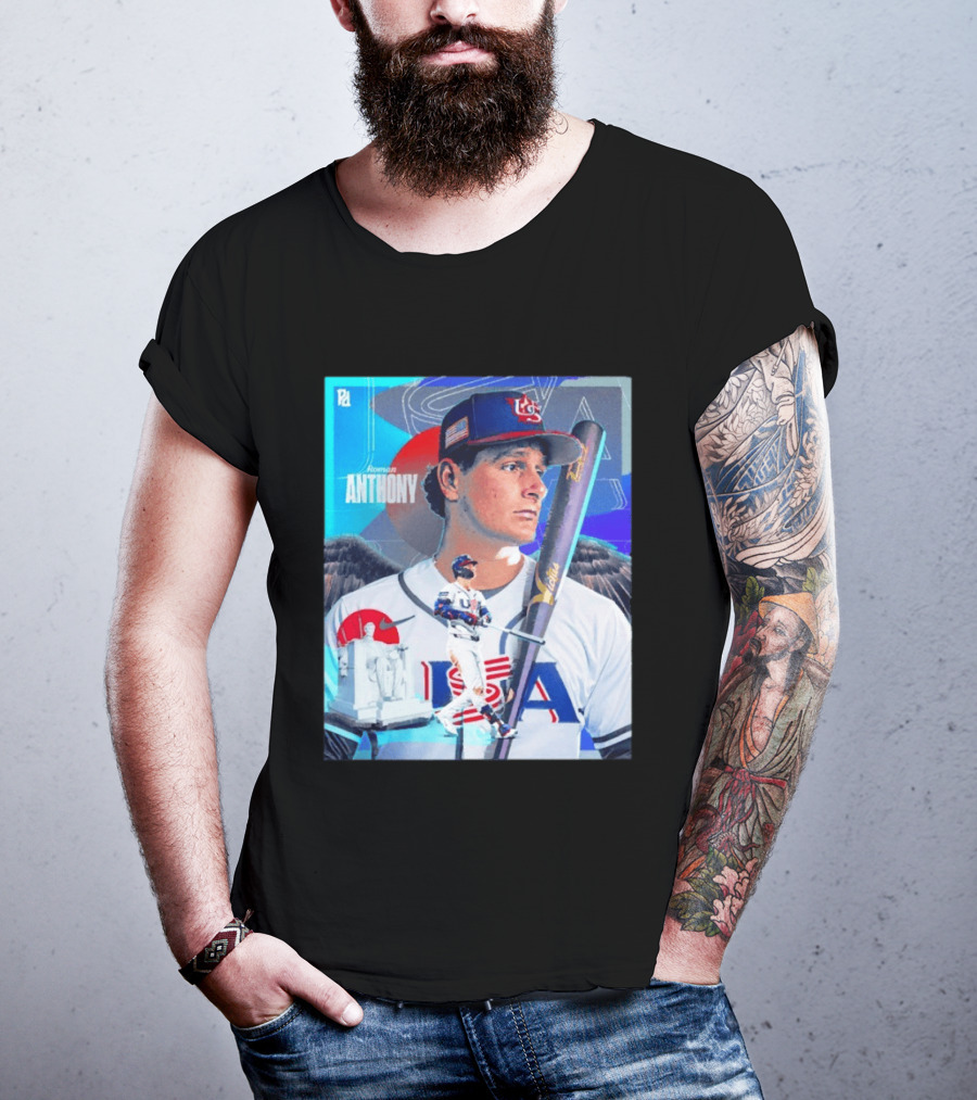 Roman Anthony USA Baseball 2026 World Baseball Classic Team Player T-Shirt
