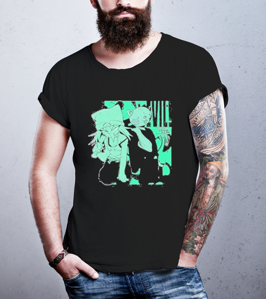 Issbrokie Woke Up In A Bad Mood Glow In The Dark Cat T-Shirt