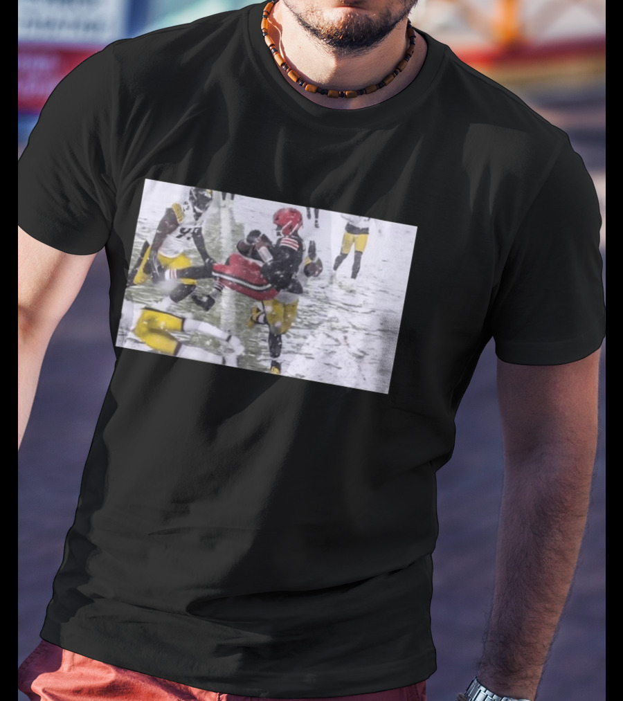 Jameis Winston Cleveland Browns Snow Game Touchdown Action T-Shirt