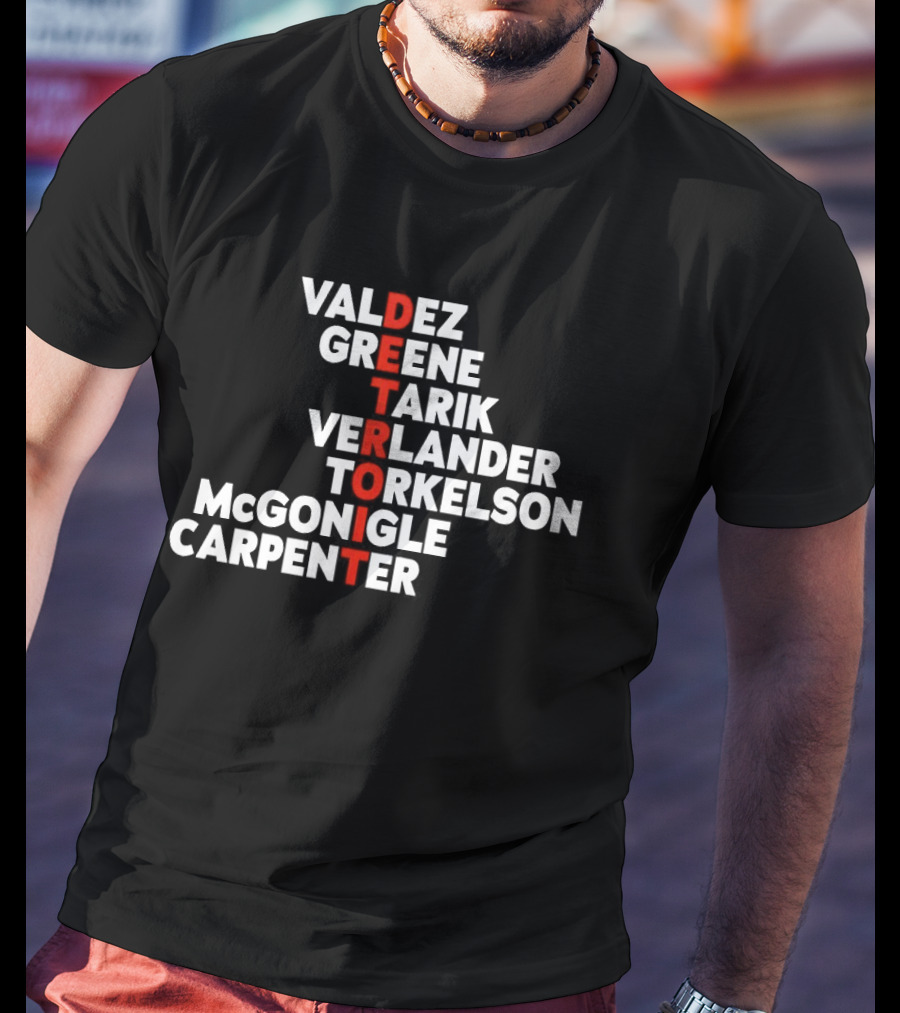 Detroit Tigers 2026 Valdez Greene Tarik Verlander Torkelson McGonicle Carpenter T-Shirt