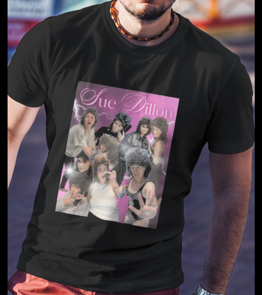 Sue Dillon Collage Vintage Aesthetic 80s Look T-Shirt