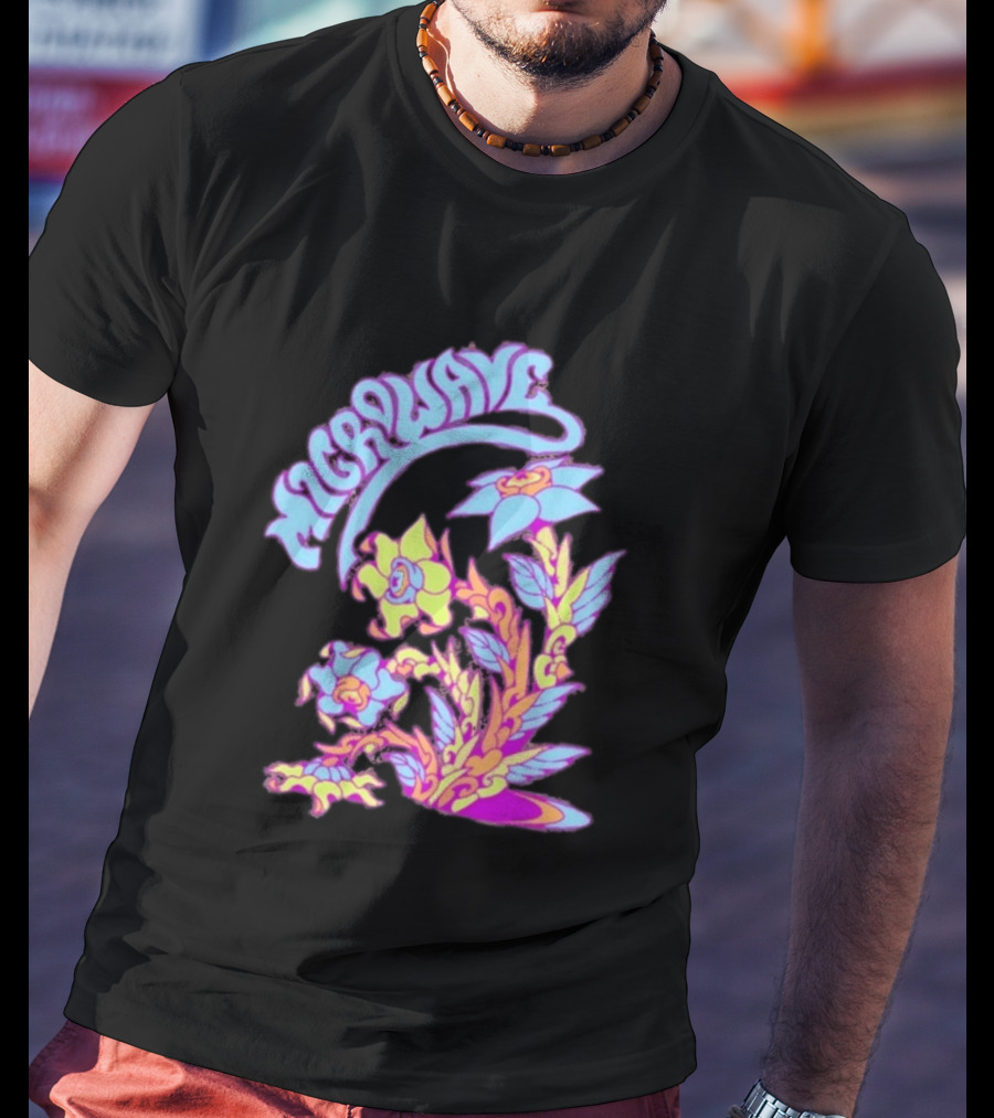Microwave Psychedelic Floral T-Shirt