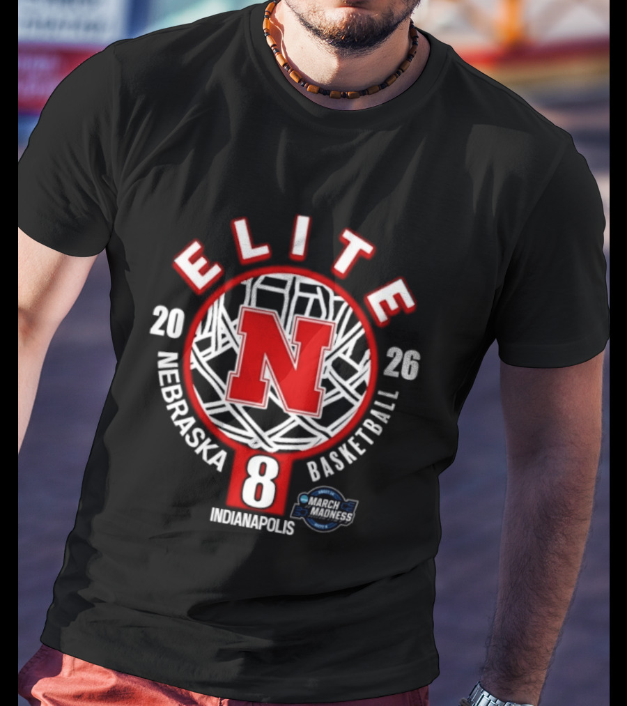 Nebraska Cornhuskers March Madness Elite Eight 2026 Basketball Indianapolis T-Shirt