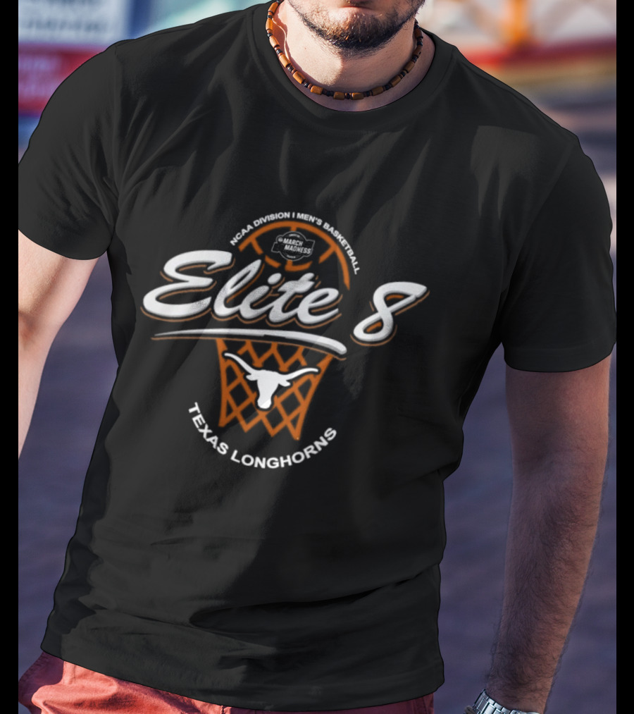 Texas Longhorns Elite 8 2026 NCAA DI Men's Basketball March Madness T-Shirt