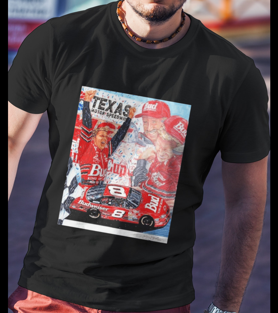 Texas Motor Speedway 2000 Dale Earnhardt Jr NASCAR Cup Series Budweiser Number 8 T-Shirt