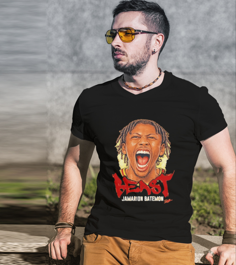 Iowa State Cyclones The Beast Jamarion Batemon Scream Big Head T-Shirt