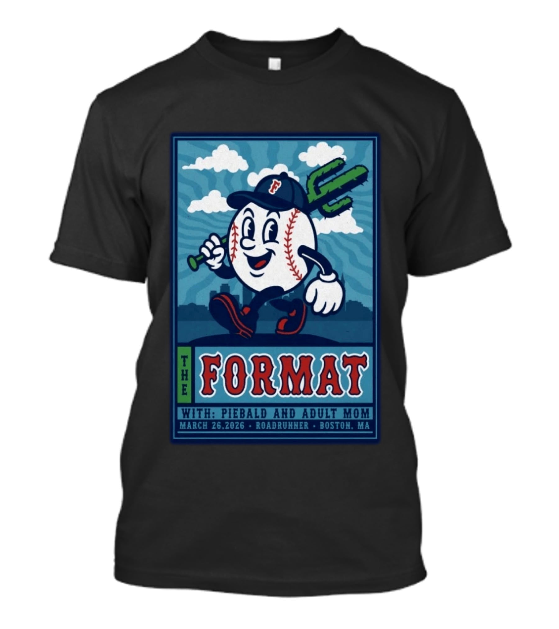 The Format Roadrunner Boston MA Tour March 26 2026 With Piebald And Adult Mom T-Shirt
