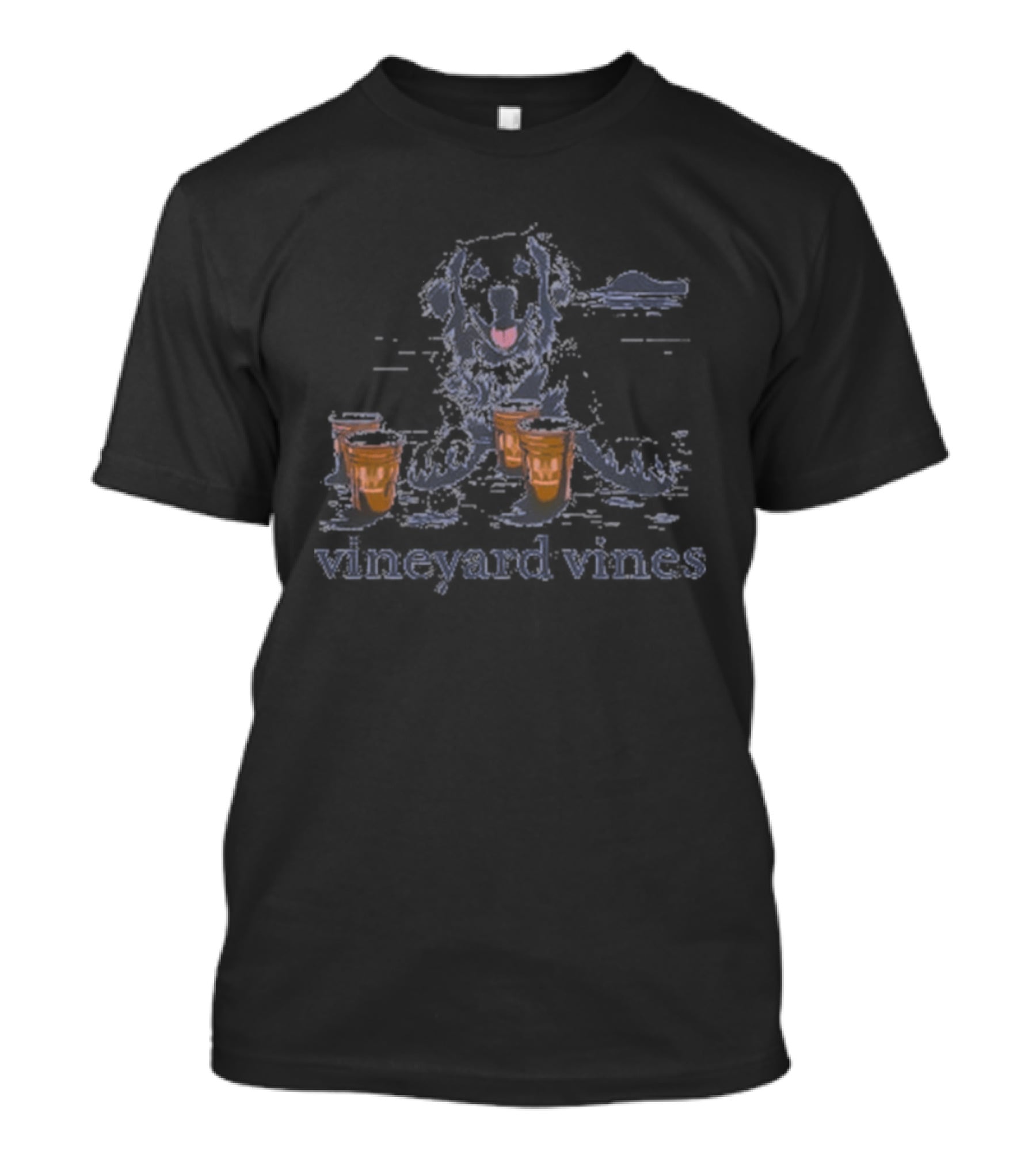 Vineyard Vines X Whataburger Collaboration With Dog And Cups T-Shirt