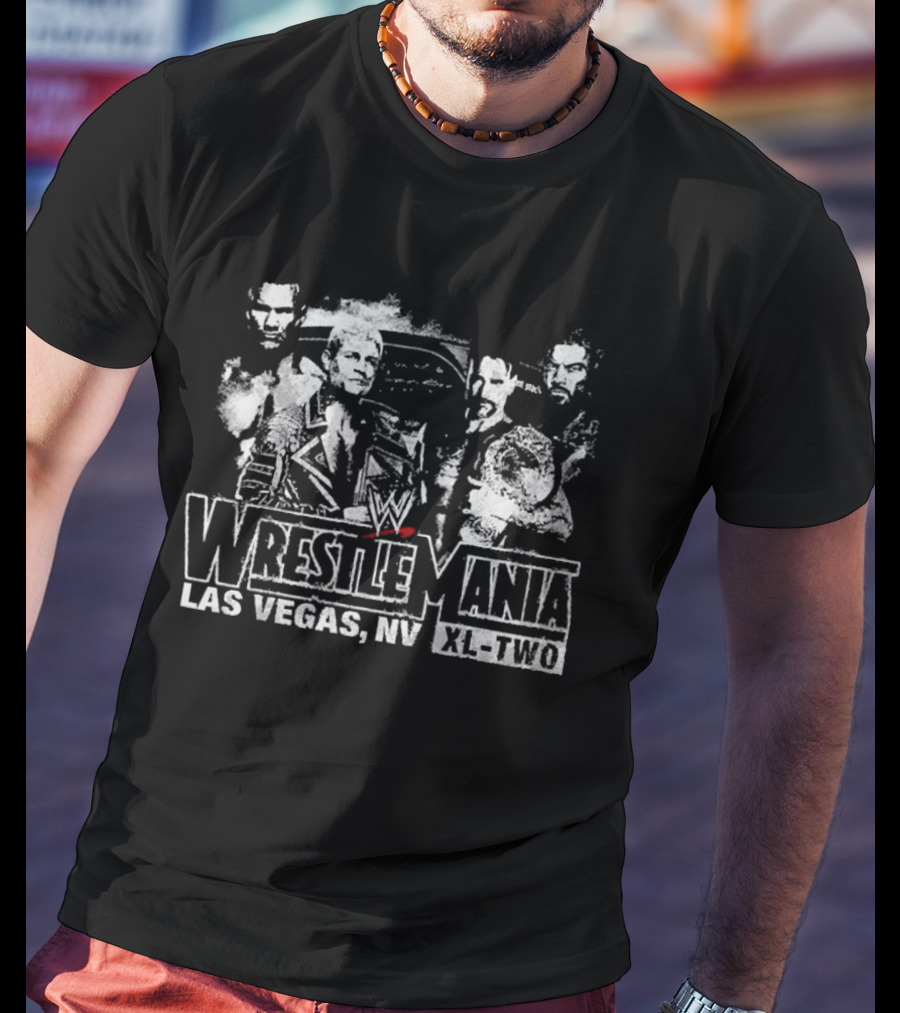 WrestleMania Las Vegas NV XL Two WWE Legends T-Shirt