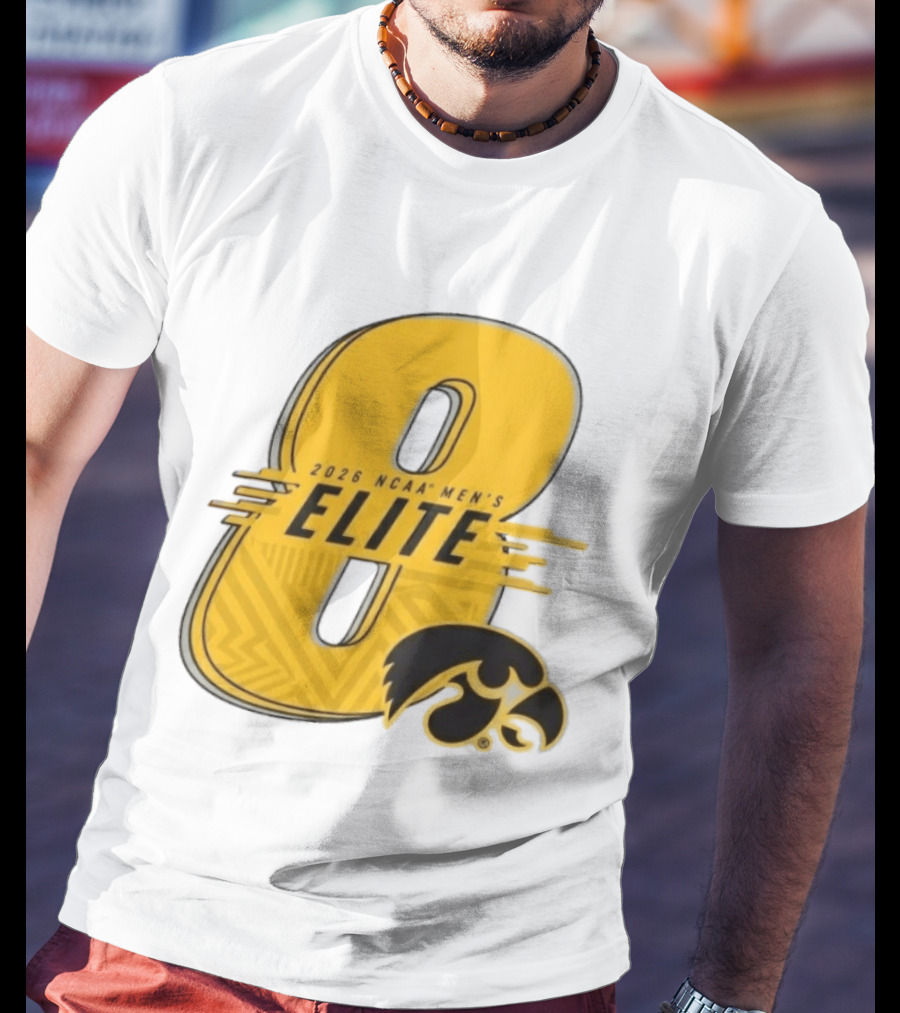 2026 NCAA Men's Elite 8 Iowa Hawkeyes Fan Gear T-Shirt