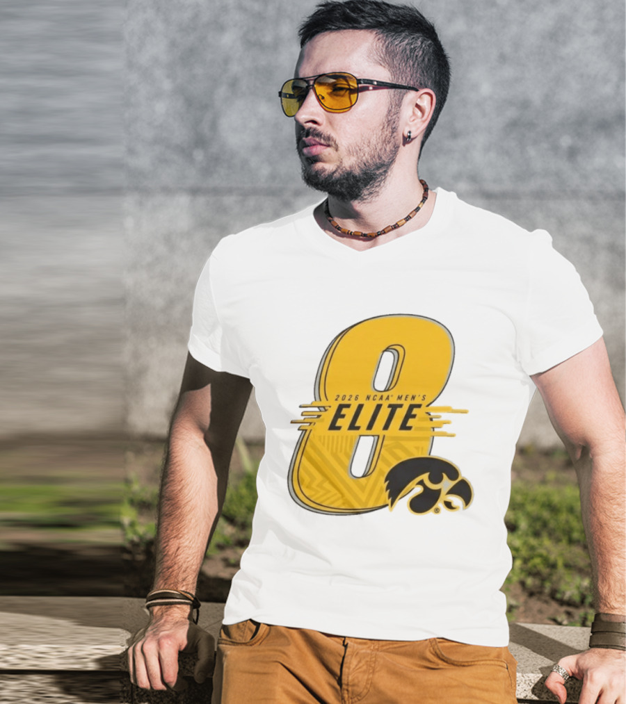 2026 NCAA Men's Elite 8 Iowa Hawkeyes Fan Gear T-Shirt
