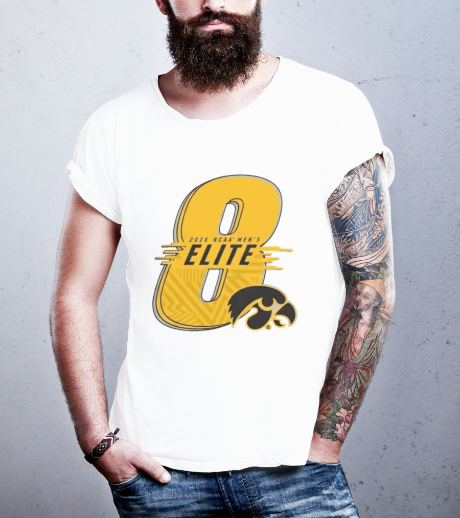 2026 NCAA Men's Elite 8 Iowa Hawkeyes Fan Gear T-Shirt