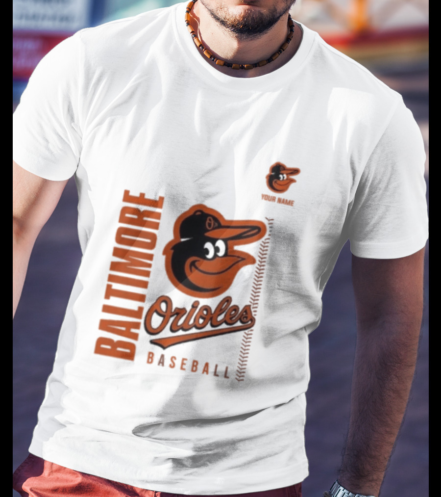 Baltimore Orioles Baseball Team Logo With Mascot Bird T-Shirt