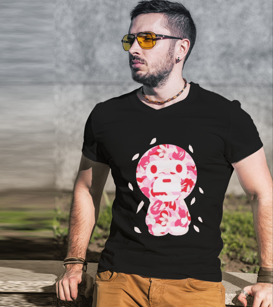 Abc Sakura Camo Baby Milo Cropped Blossom Series T-Shirt