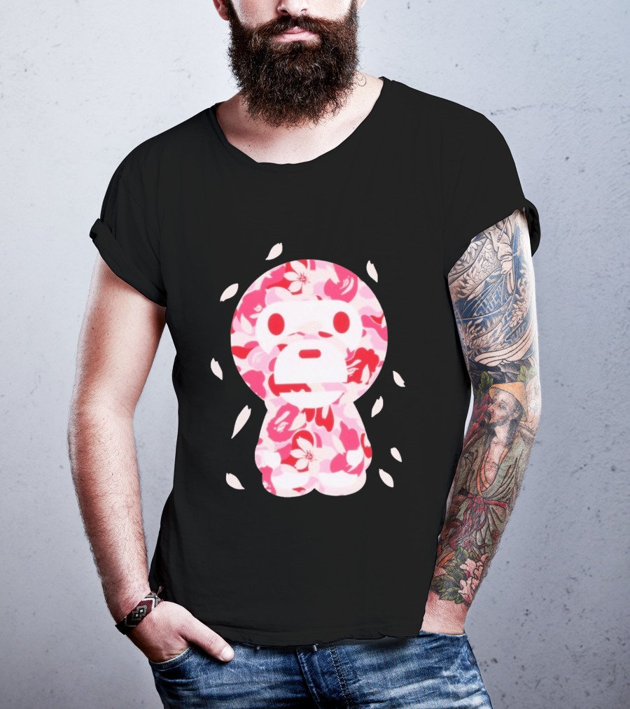 Abc Sakura Camo Baby Milo Cropped Blossom Series T-Shirt