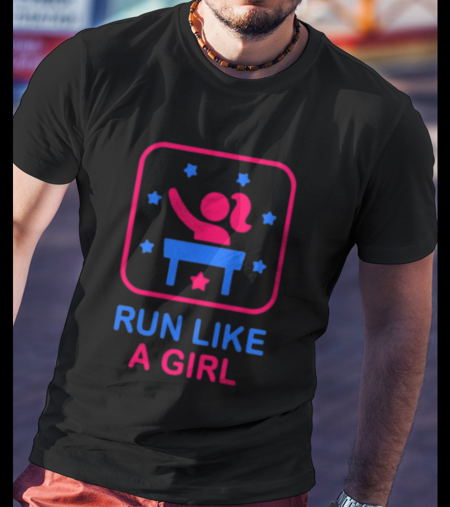 Run Like A Girl Happy Women's History Month Empowerment Stars T-Shirt