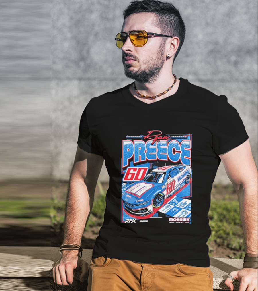 Ryan Preece 2025 Mohawk RFK 60 NASCAR Racing Car T-Shirt