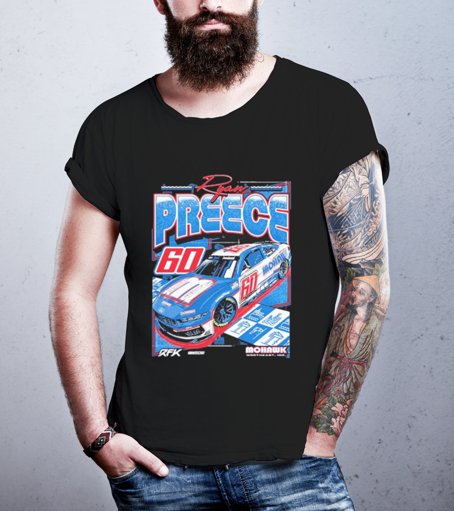 Ryan Preece 2025 Mohawk RFK 60 NASCAR Racing Car T-Shirt