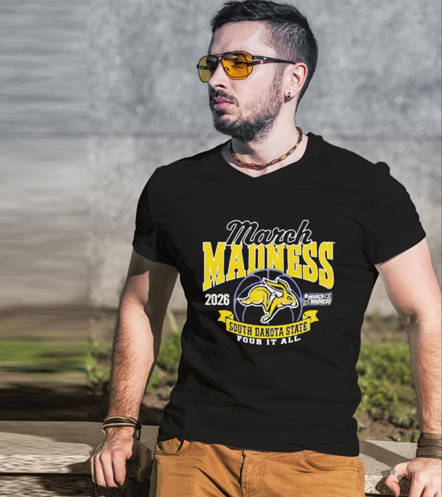 South Dakota State 2026 Jackrabbits March Madness Four It All T-Shirt