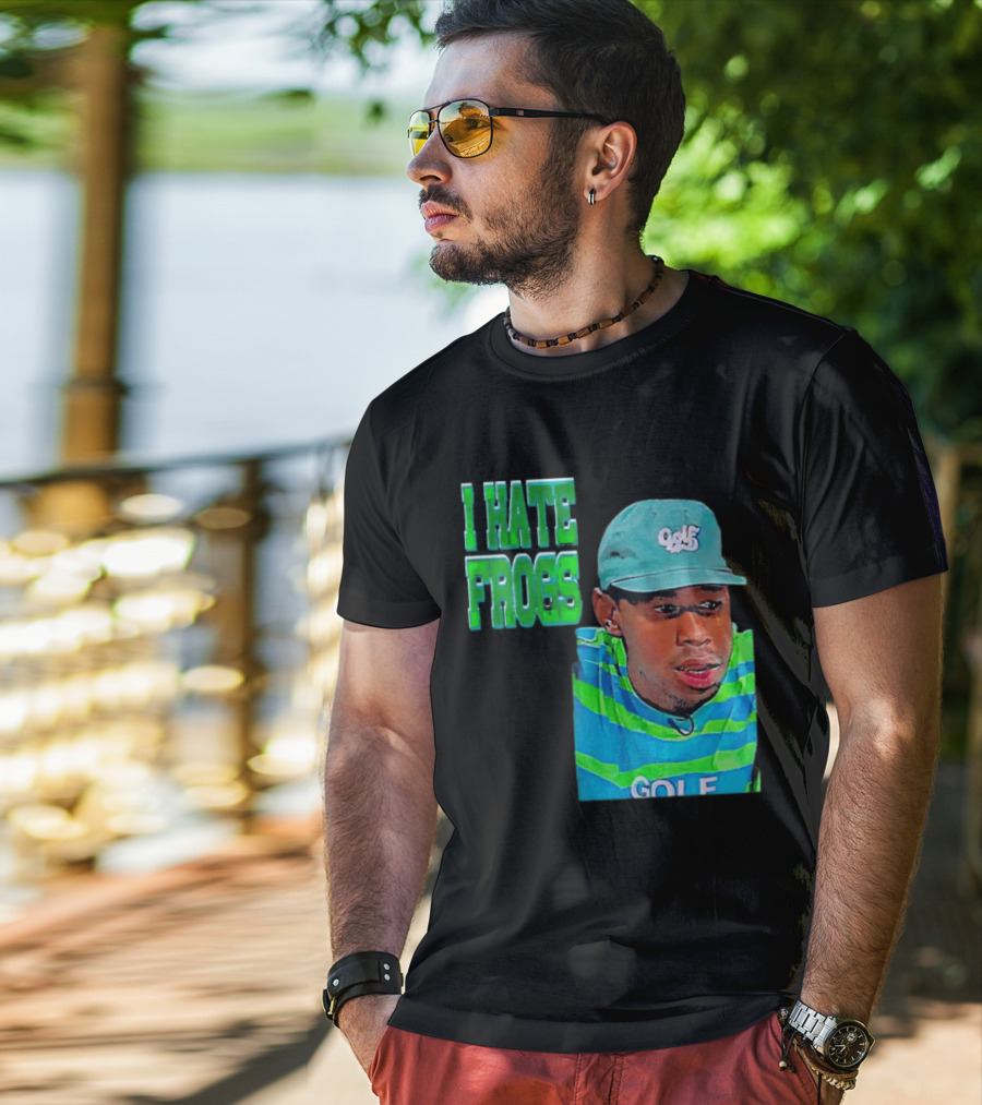 Tyler The Creator I Hate Frogs Meme Golf Hat Striped T-Shirt