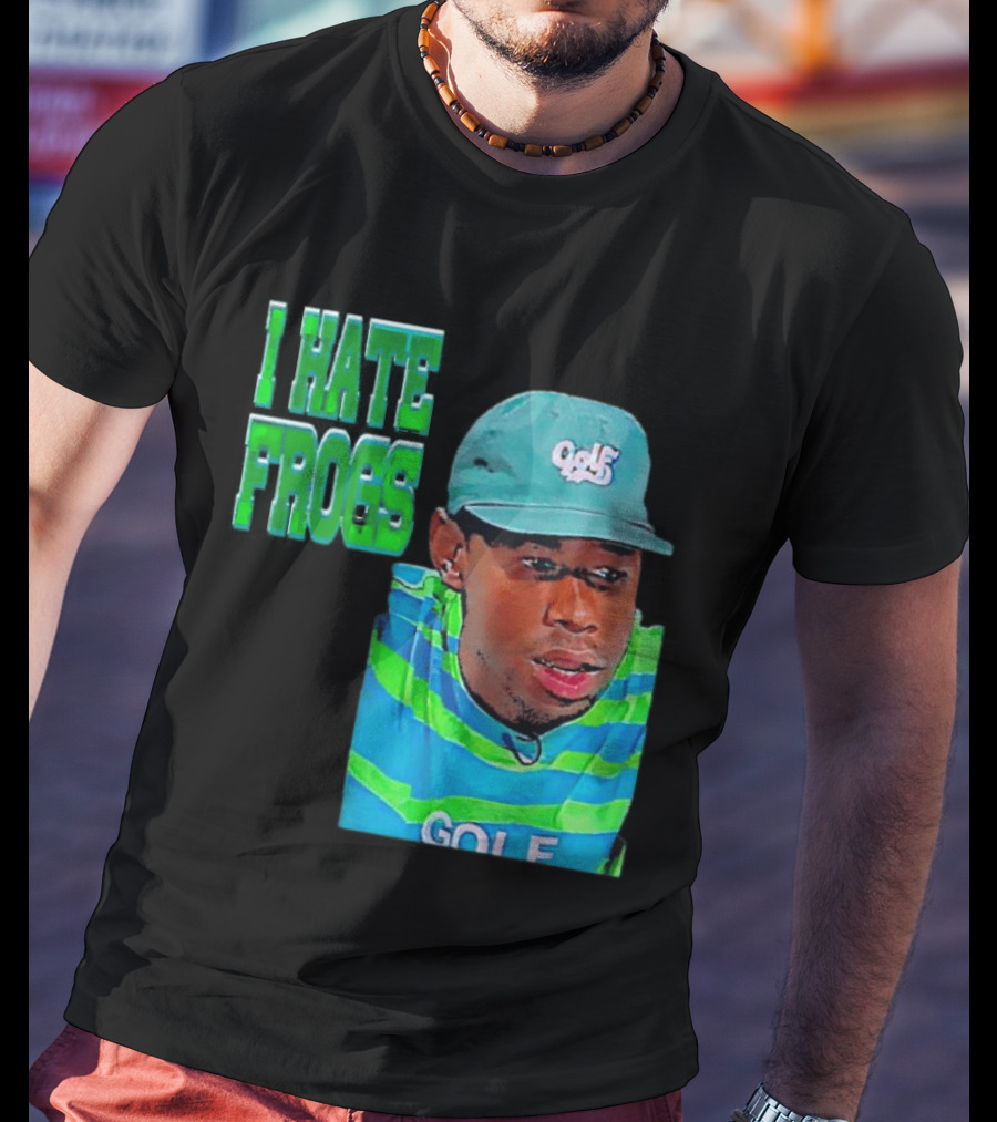 Tyler The Creator I Hate Frogs Meme Golf Hat Striped T-Shirt