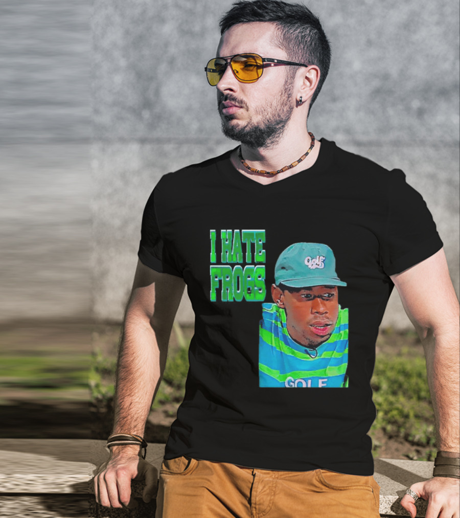 Tyler The Creator I Hate Frogs Meme Golf Hat Striped T-Shirt