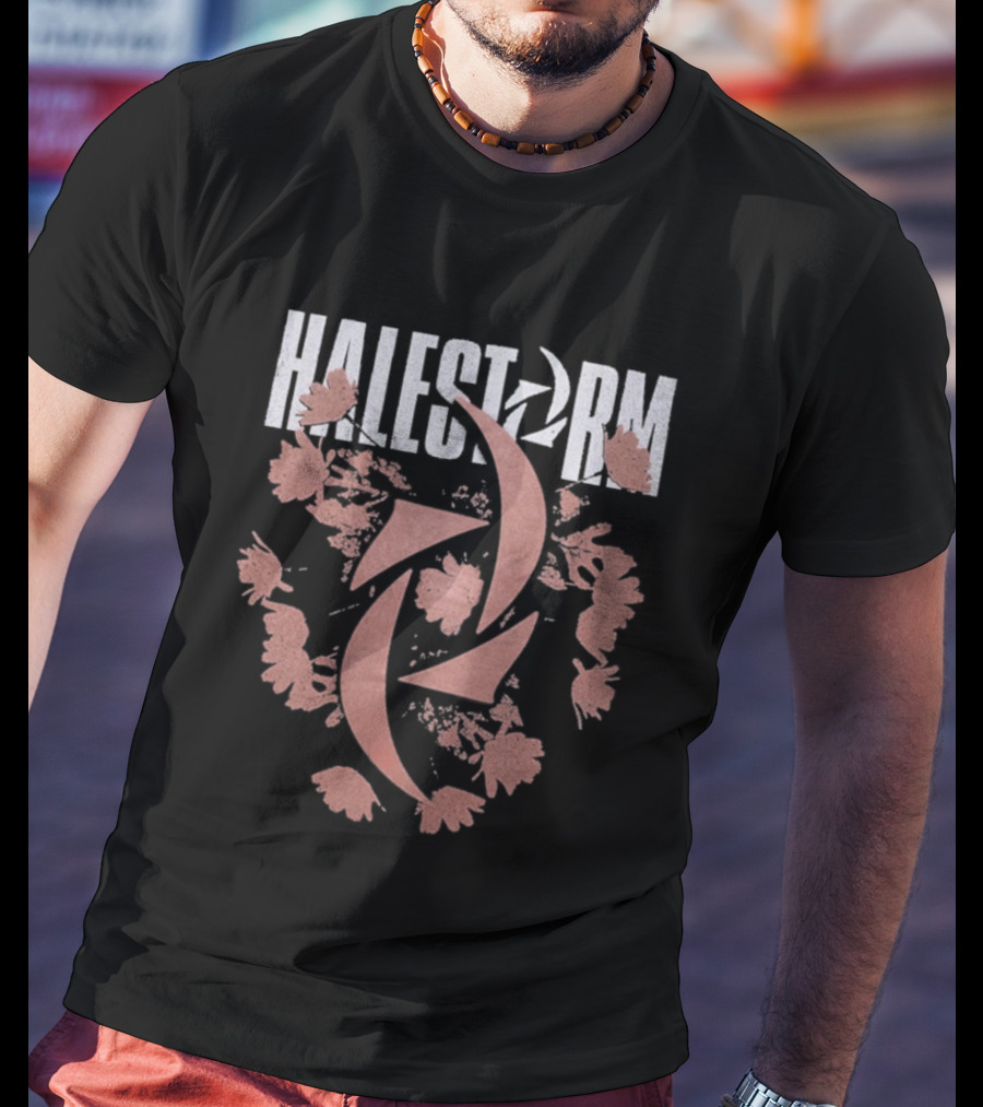 Halestorm Bouquet Pink Floral Band Symbol Impericon T-Shirt