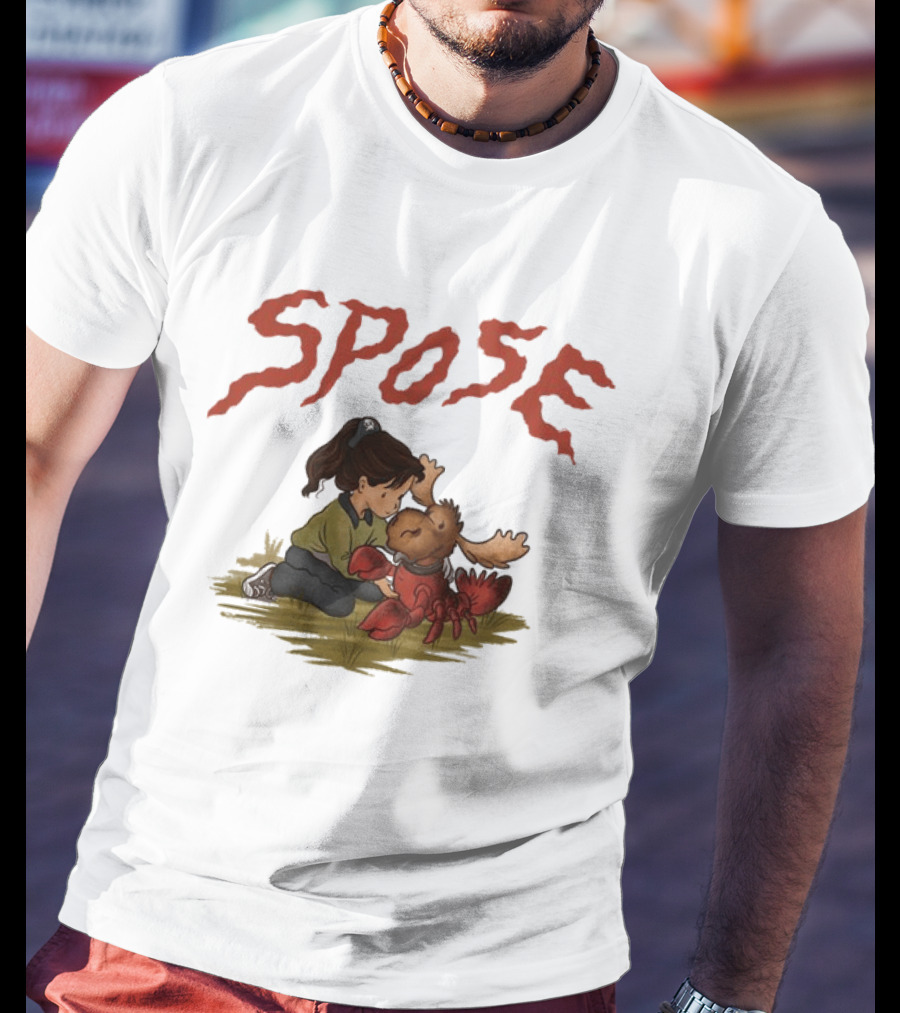 Spose Moose Lobster Ringer Child Petting Hybrid T-Shirt