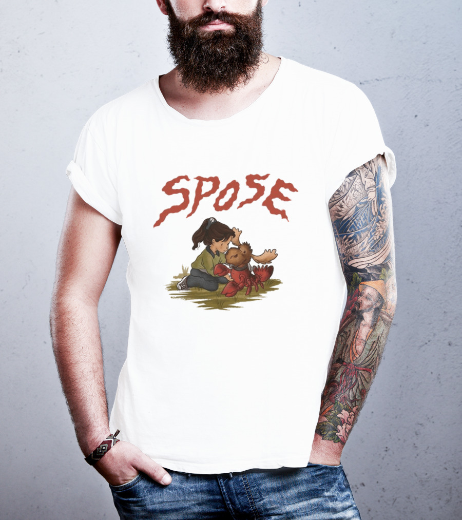 Spose Moose Lobster Ringer Child Petting Hybrid T-Shirt