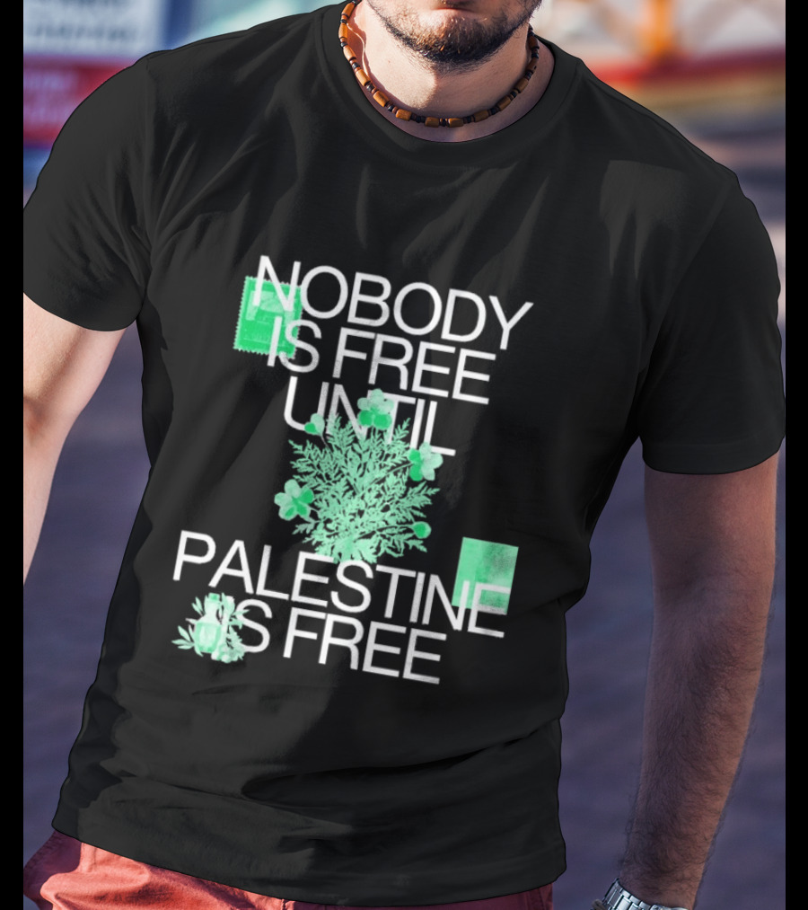 Nobody Is Free Until Palestine Is Free St. Patrick's Day Shamrock T-Shirt