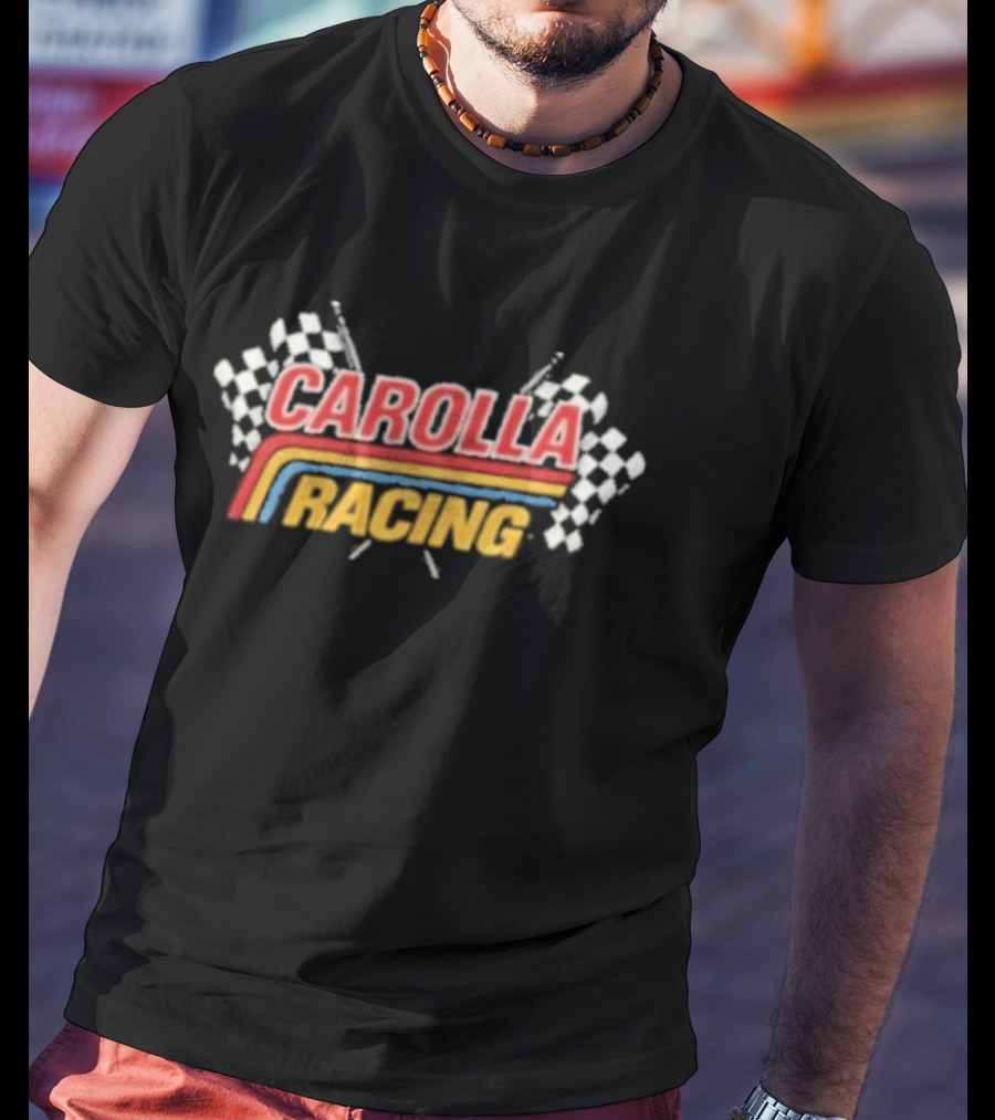Carolla Racing Checkered Flag Stripes T-Shirt