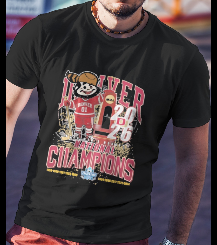 Denver 2026 Men's Hockey National C11ampions Frozen Four T-Shirt