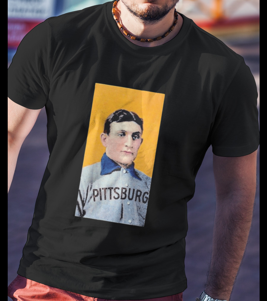 Pittsburgh Vintage Honus Wagner Baseball Player Card T-Shirt